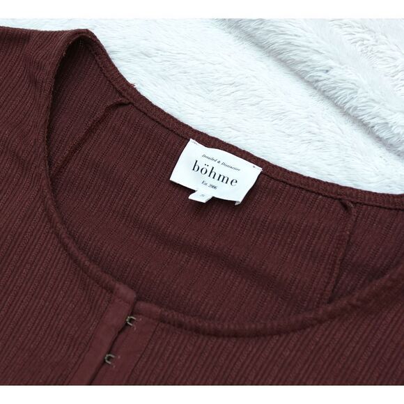 Böhme Boho Burnt Orange Hook and Eye Long Sleeve Blouse - Picture 6 of 8